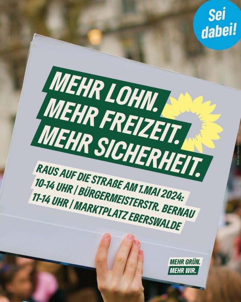 Am ersten Mai heisst es: Weiterweben !