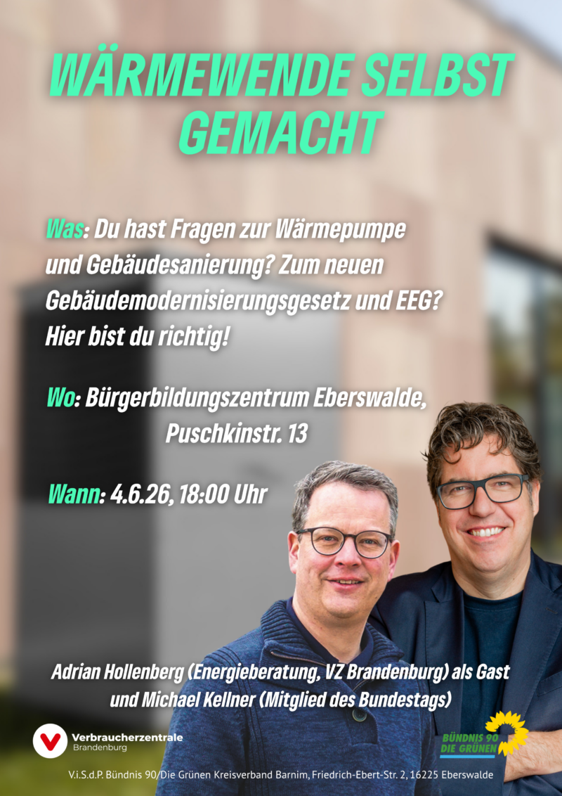 Infoveranstaltung zur Wärmewende mit Michael Kellner (MdB)